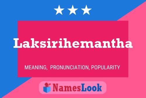 Laksirihemantha Name Poster