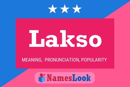 Lakso Name Poster