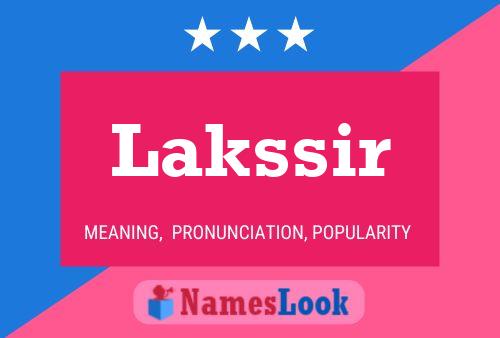 Lakssir Name Poster