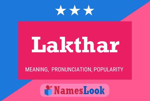 Lakthar Name Poster