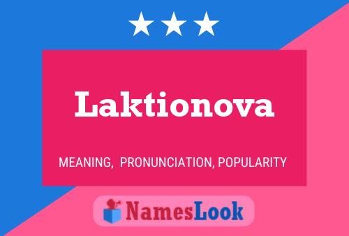 Laktionova Name Poster