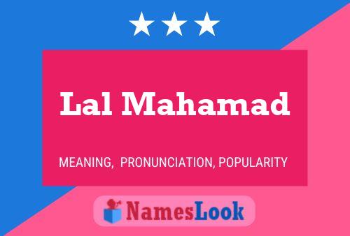 Lal Mahamad Name Poster