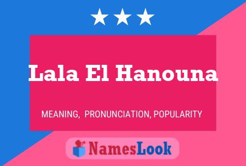 Lala El Hanouna Name Poster