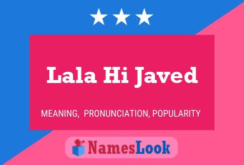 Lala Hi Javed Name Poster