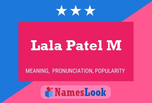 Lala Patel M Name Poster