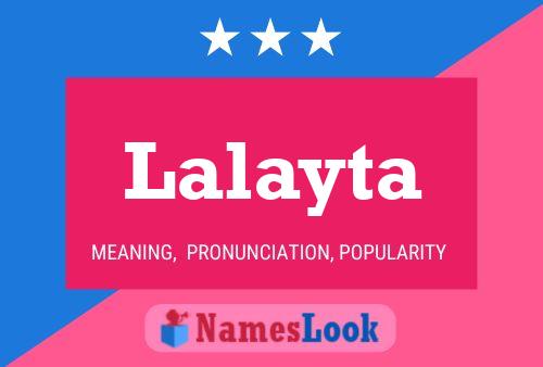 Lalayta Name Poster