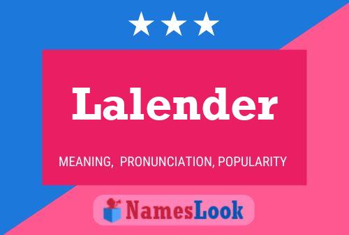 Lalender Name Poster