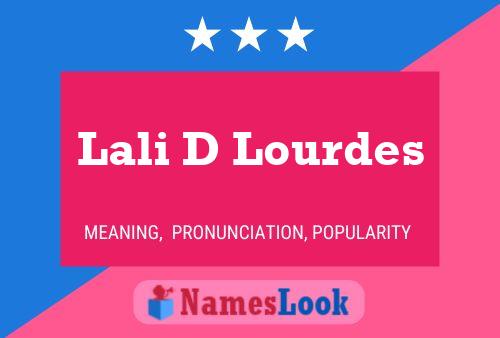 Lali D Lourdes Name Poster