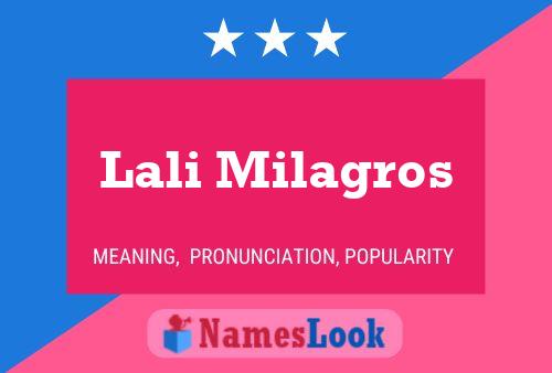 Lali Milagros Name Poster