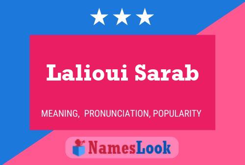 Lalioui Sarab Name Poster