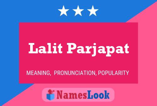 Lalit Parjapat Name Poster