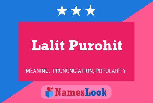 Lalit Purohit Name Poster