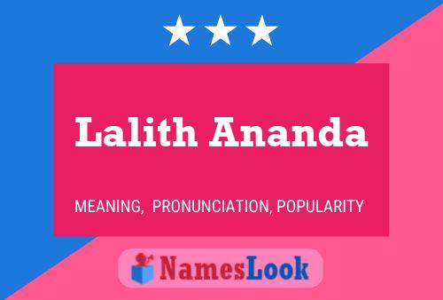 Lalith Ananda Name Poster