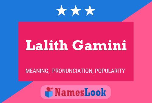 Lalith Gamini Name Poster