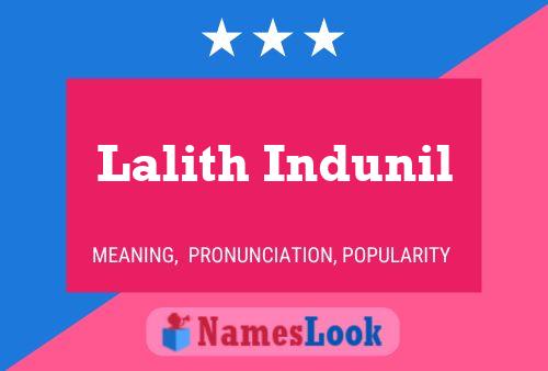 Lalith Indunil Name Poster