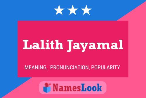 Lalith Jayamal Name Poster