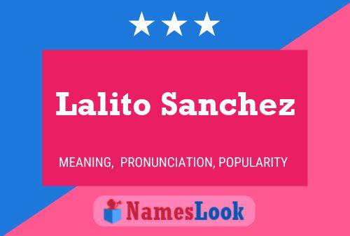 Lalito Sanchez Name Poster