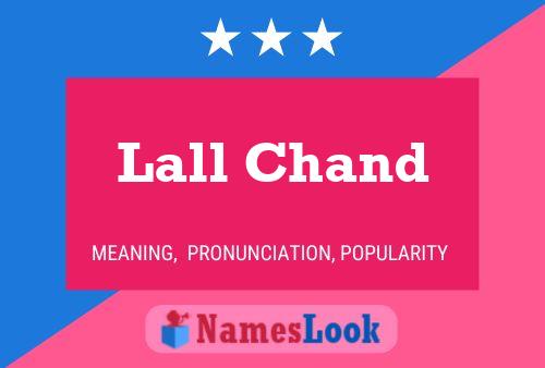 Lall Chand Name Poster