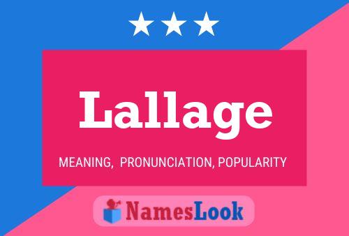 Lallage Name Poster