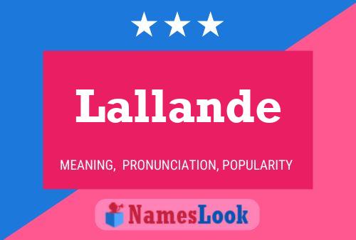 Lallande Name Poster