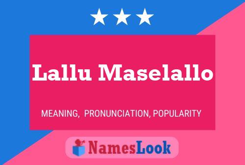 Lallu Maselallo Name Poster