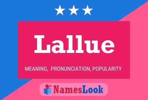 Lallue Name Poster