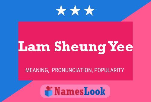 Lam Sheung Yee Name Poster