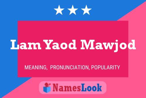 Lam Yaod Mawjod Name Poster