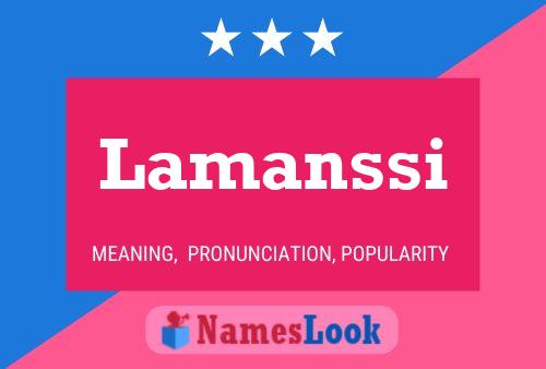 Lamanssi Name Poster