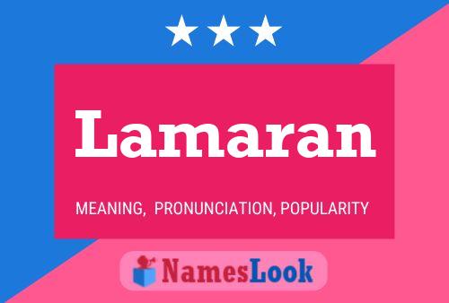 Lamaran Name Poster