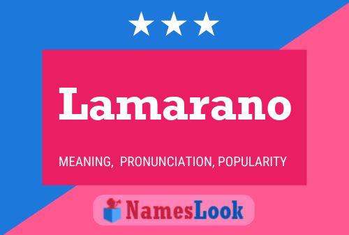 Lamarano Name Poster