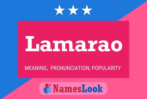 Lamarao Name Poster