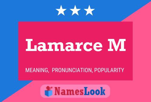 Lamarce M Name Poster