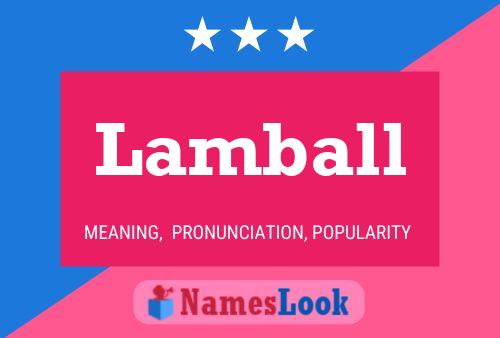 Lamball Name Poster