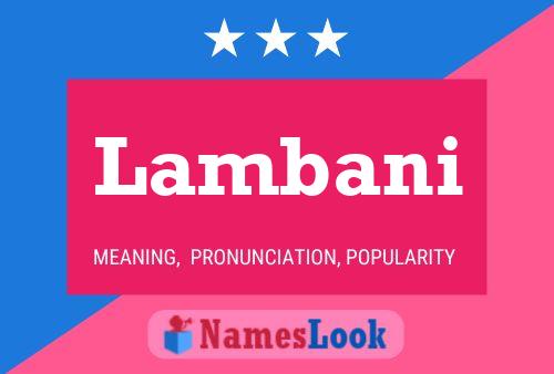 Lambani Name Poster