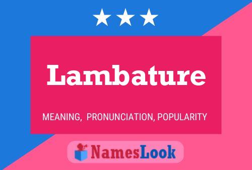 Lambature Name Poster