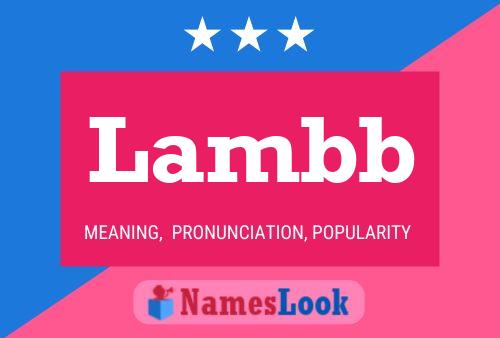 Lambb Name Poster