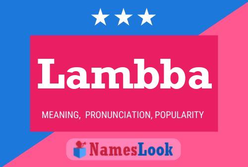 Lambba Name Poster