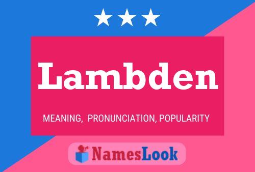 Lambden Name Poster