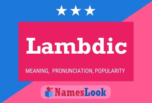 Lambdic Name Poster