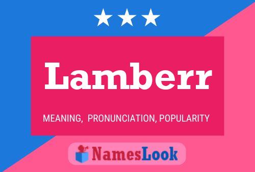 Lamberr Name Poster