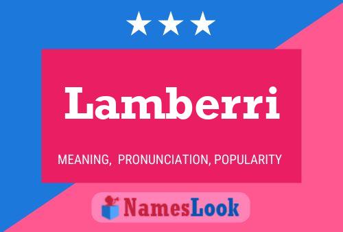 Lamberri Name Poster