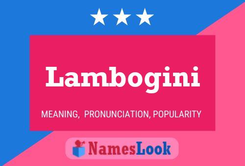 Lambogini Name Poster