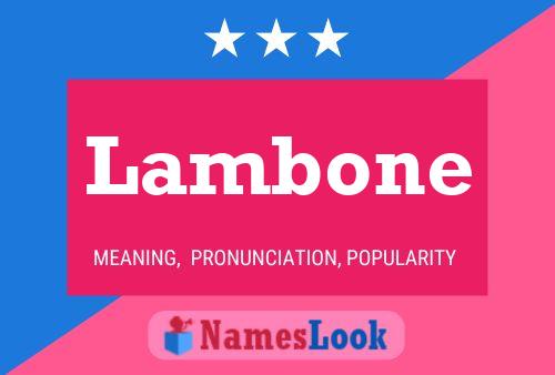 Lambone Name Poster