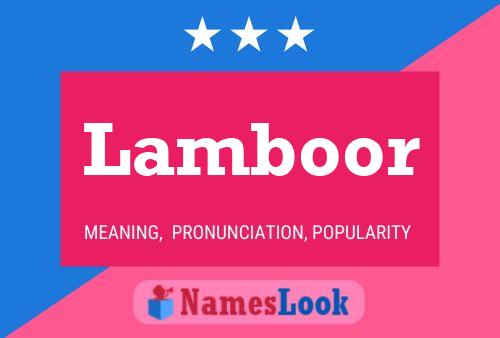 Lamboor Name Poster