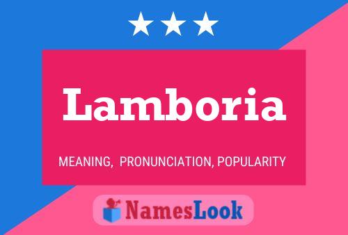 Lamboria Name Poster