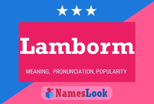 Lamborm Name Poster