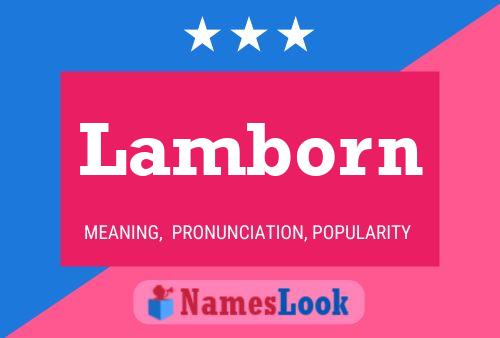 Lamborn Name Poster