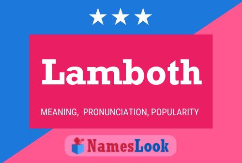 Lamboth Name Poster