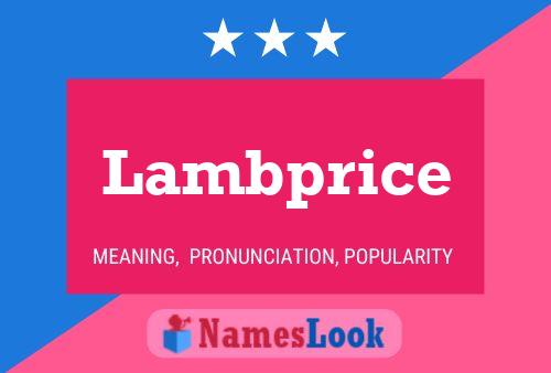 Lambprice Name Poster